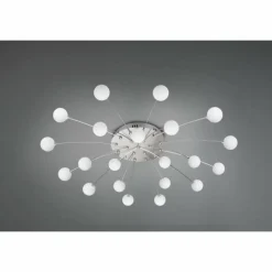Luminaires Trio Plafonnier Trio Bullet LED Nickel mat, 21 lumières