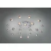 Suspension Verre Fumé-Luminaires Trio Plafonnier Trio Bullet LED Chrome, 21 lumières