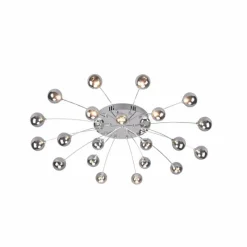 Suspension Verre Fumé-Luminaires Trio Plafonnier Trio Bullet LED Chrome, 21 lumières