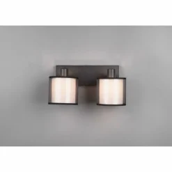 Lampes En Tissu-Luminaires Trio Plafonnier Trio Burton Noir, 2 lumières