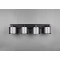 Lampes En Tissu-Luminaires Trio Plafonnier Trio Burton Noir, 4 lumières