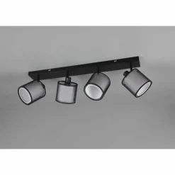 Lampes En Tissu-Luminaires Trio Plafonnier Trio Burton Noir, 4 lumières