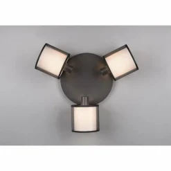 Lampes En Tissu-Luminaires Trio Plafonnier Trio Burton Noir, 3 lumières
