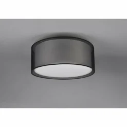 Lampes En Tissu-Luminaires Trio Plafonnier Trio Burton Noir, 3 lumières