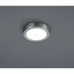 Luminaires Rustiques-Luminaires Trio Plafonnier Trio Cento LED Nickel mat, 1 lumière