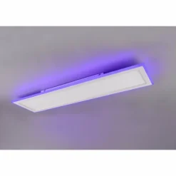 Luminaires Trio Plafonnier Trio Columbia LED Blanc, 1 lumière, Télécommandes, Changeur de couleurs* Éclairage Led