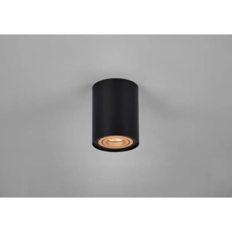 Lampes Dorées-Luminaires Trio Plafonnier Trio Cookie Or, Noir, 1 lumière