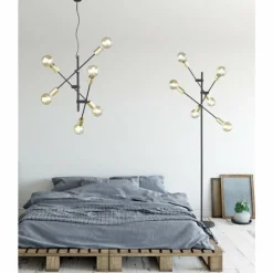 Luminaires Trio Plafonnier Trio CROSS Noir, 6 lumières* Plafonniers