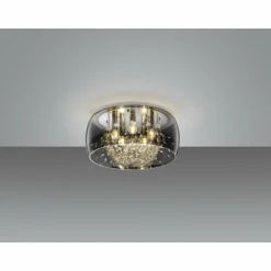 Luminaires Trio Plafonnier Trio Crystel Chrome, 5 lumières