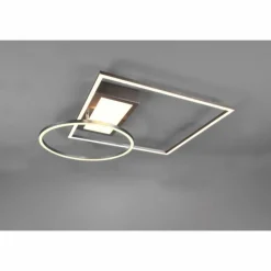 Luminaires Trio Plafonnier Trio Downey LED Nickel mat, 1 lumière, Télécommandes* Éclairage Led