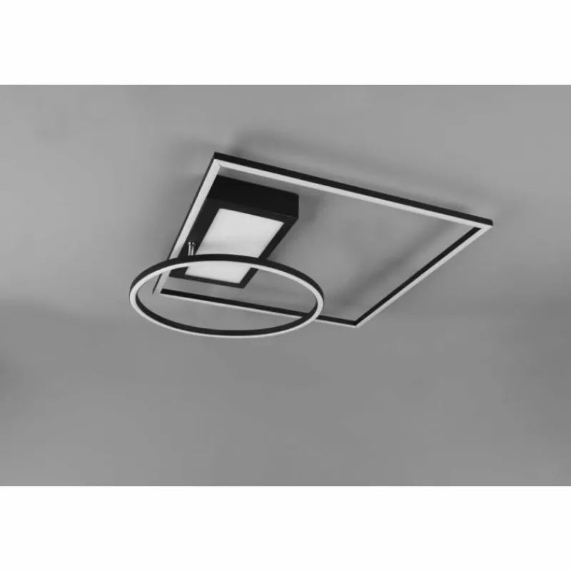 Luminaires Trio Plafonnier Trio Downey LED Noir, 1 lumière, Télécommandes* Éclairage Led