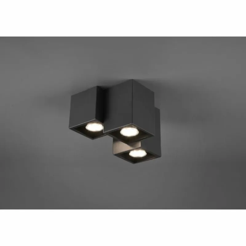 Luminaires Trio Plafonnier Trio Fernando Noir, 3 lumières* Plafonniers
