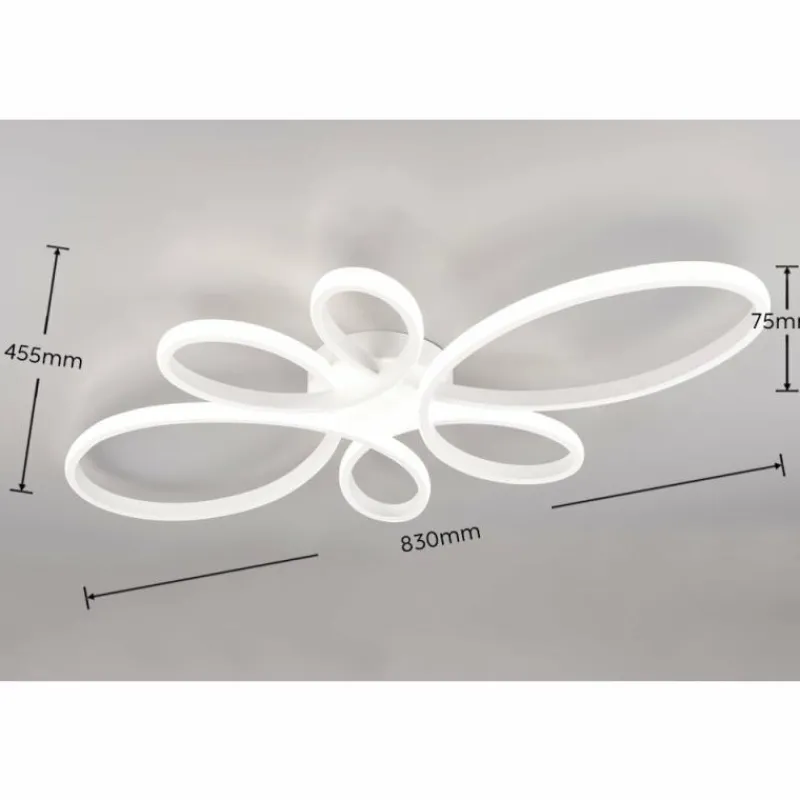 Luminaires Trio Plafonnier Trio FLY LED Blanc, 1 lumière* Éclairage Led