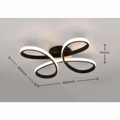 Luminaires Trio Plafonnier Trio FLY LED Noir, 1 lumière* Éclairage Led