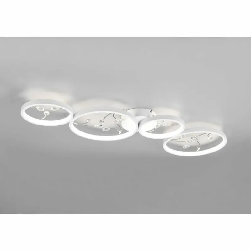Luminaires Trio Plafonnier Trio Groovy LED Blanc, 1 lumière* Éclairage Led