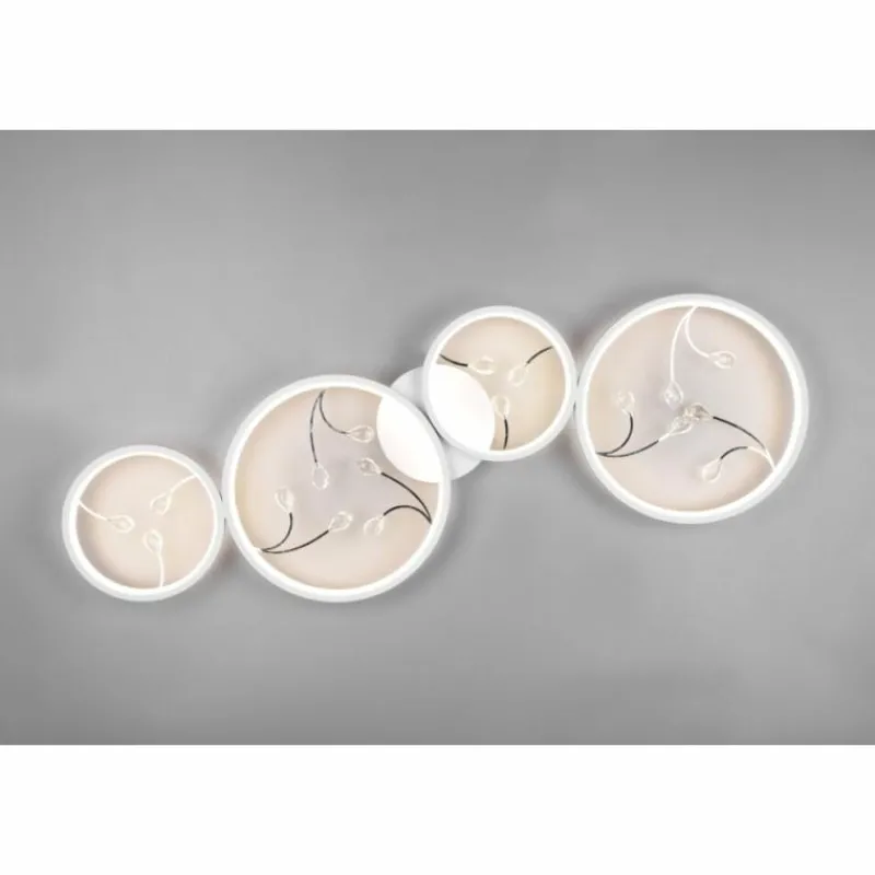 Luminaires Trio Plafonnier Trio Groovy LED Blanc, 1 lumière* Éclairage Led