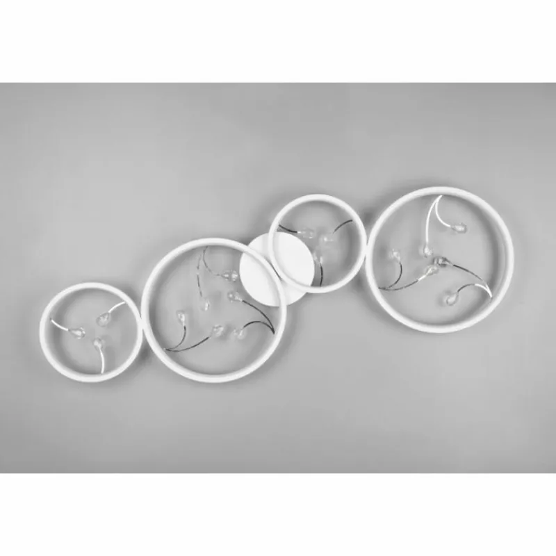 Luminaires Trio Plafonnier Trio Groovy LED Blanc, 1 lumière* Éclairage Led