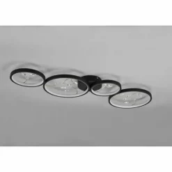 Luminaires Trio Plafonnier Trio Groovy LED Noir, 1 lumière* Éclairage Led