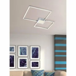 Luminaires Trio Plafonnier Trio HYDRA LED Nickel mat, 1 lumière* Éclairage Led