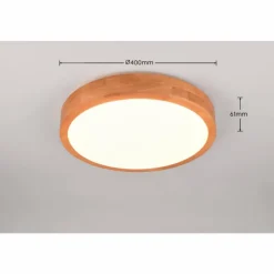 Lampes En Bois-Luminaires Trio Plafonnier Trio ISEO LED Bois clair, 1 lumière