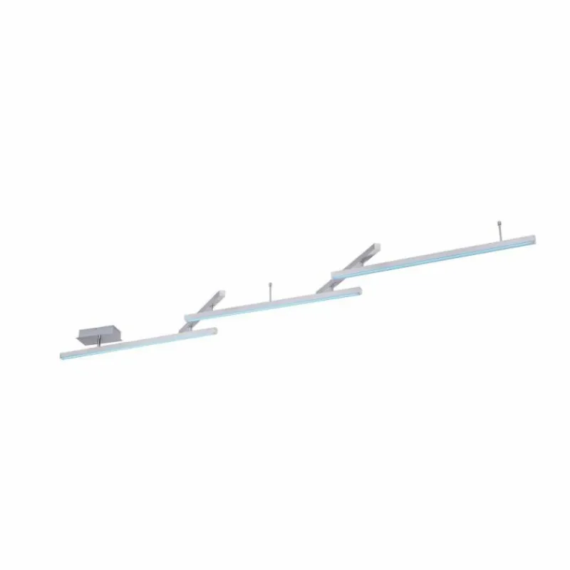 Luminaires Trio Plafonnier Trio Leuchten WiZ MELBY LED Nickel mat, 1 lumière, Télécommandes, Changeur de couleurs