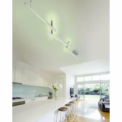 Luminaires Trio Plafonnier Trio Leuchten WiZ MELBY LED Nickel mat, 1 lumière, Télécommandes, Changeur de couleurs