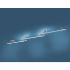 Luminaires Trio Plafonnier Trio Leuchten WiZ MELBY LED Nickel mat, 1 lumière, Télécommandes, Changeur de couleurs