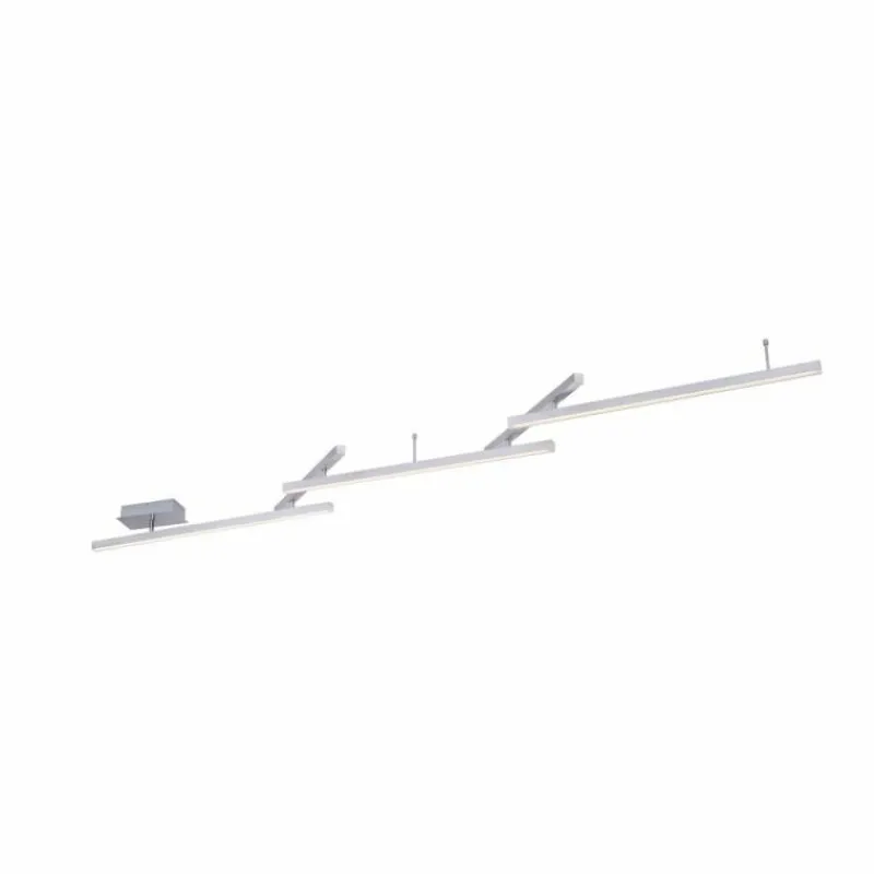 Luminaires Trio Plafonnier Trio Leuchten WiZ MELBY LED Nickel mat, 1 lumière, Télécommandes, Changeur de couleurs