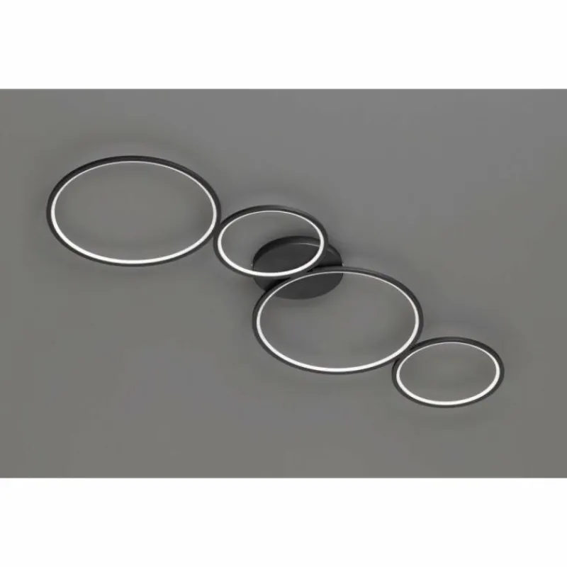 Luminaires Trio Plafonnier Trio Leuchten RONDO LED Noir, 1 lumière* Éclairage Led