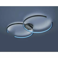 Luminaires Trio Plafonnier Trio Leuchten WIZ CITIZEN LED Noir, 2 lumières, Télécommandes, Changeur de couleurs