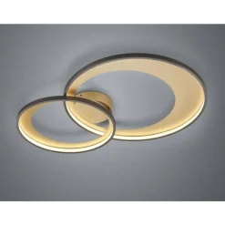 Luminaires Rustiques-Luminaires Trio Plafonnier Trio Leuchten GRANADA LED Noir, 1 lumière