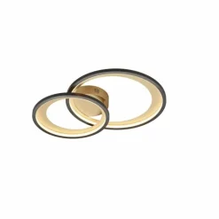 Luminaires Rustiques-Luminaires Trio Plafonnier Trio Leuchten GRANADA LED Noir, 1 lumière