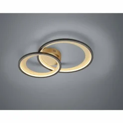 Luminaires Rustiques-Luminaires Trio Plafonnier Trio Leuchten GRANADA LED Noir, 1 lumière