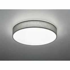 Lampes En Tissu-Luminaires Trio Plafonnier Trio LUGANO LED Gris, 1 lumière, Télécommandes