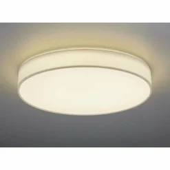 Lampes En Tissu-Luminaires Trio Plafonnier Trio LUGANO LED Blanc, 1 lumière, Télécommandes