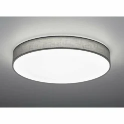 Lampes En Tissu-Luminaires Trio Plafonnier Trio LUGANO LED Gris, 1 lumière, Télécommandes