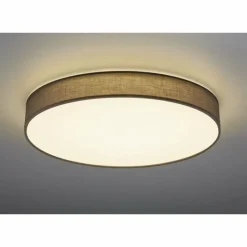 Lampes En Tissu-Luminaires Trio Plafonnier Trio LUGANO LED Gris, 1 lumière, Télécommandes