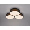 Lampes En Tissu-Luminaires Trio Plafonnier Trio Lugano LED Noir, 1 lumière
