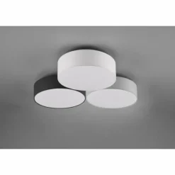 Lampes En Tissu-Luminaires Trio Plafonnier Trio Lugano LED Blanc, 1 lumière