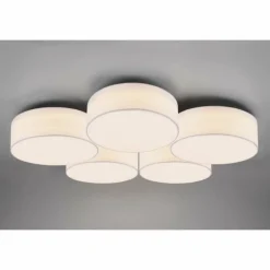 Lampes En Tissu-Luminaires Trio Plafonnier Trio Lugano LED Blanc, 1 lumière
