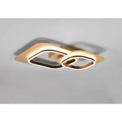 Lampes Dorées-Luminaires Trio Plafonnier Trio Lugo LED Noir doré, 1 lumière