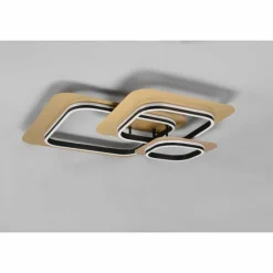 Lampes Dorées-Luminaires Trio Plafonnier Trio Lugo LED Noir doré, 1 lumière