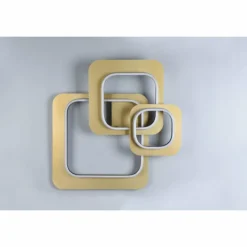 Lampes Dorées-Luminaires Trio Plafonnier Trio Lugo LED Noir doré, 1 lumière