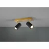 Lampes Dorées-Luminaires Trio Plafonnier Trio MARLEY Noir doré, 2 lumières