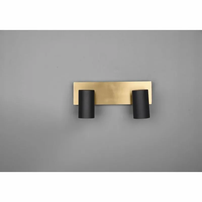 Lampes Dorées-Luminaires Trio Plafonnier Trio MARLEY Noir doré, 2 lumières
