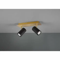 Lampes Dorées-Luminaires Trio Plafonnier Trio MARLEY Noir doré, 2 lumières