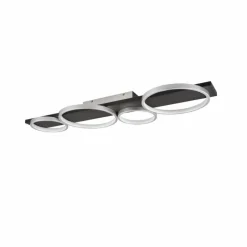 Lampes En Bois-Luminaires Trio Plafonnier Trio Medera LED Noir, Titane, 1 lumière