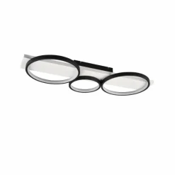 Lampes En Bois-Luminaires Trio Plafonnier Trio Medera LED Noir, Blanc, 1 lumière