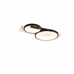 Lampes En Bois-Luminaires Trio Plafonnier Trio Medera LED Noir, Blanc, 1 lumière