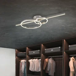 Luminaires Trio Plafonnier Trio MONTILLA LED Chrome, 1 lumière, Télécommandes* Éclairage Led